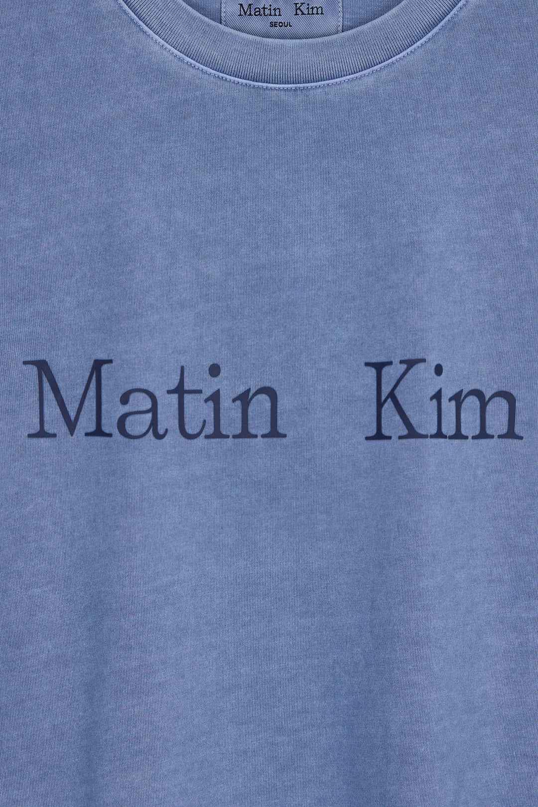 Matin Kim Pigment Logo Top in Powder — Blue