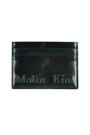 Matin Kim Embossed Logo Card Wallet — Dark Green