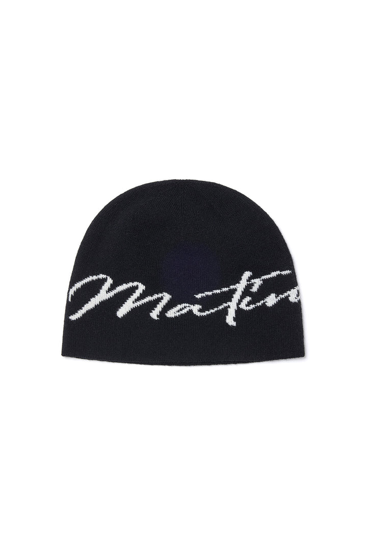Matin Kim Logo Script Beanie — Black