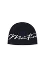 Matin Kim Logo Script Beanie — Black