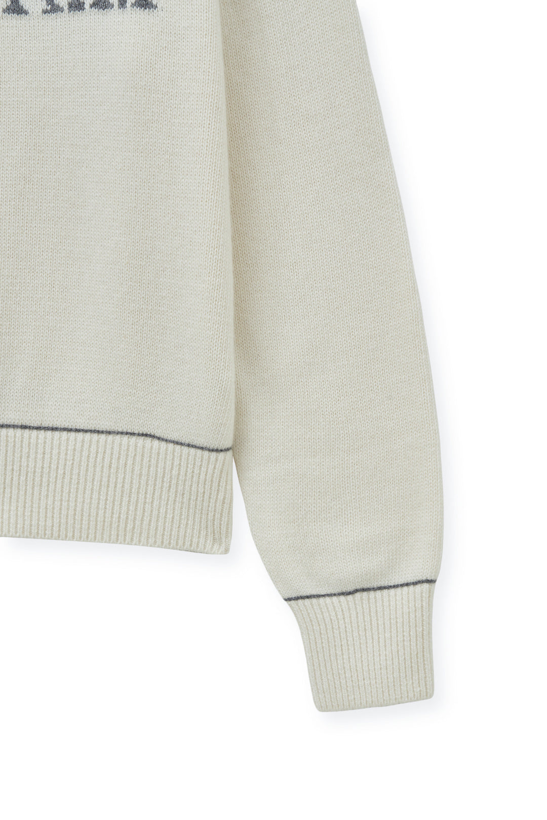 Matin Kim Color Trim Line Logo Pullover — Ivory