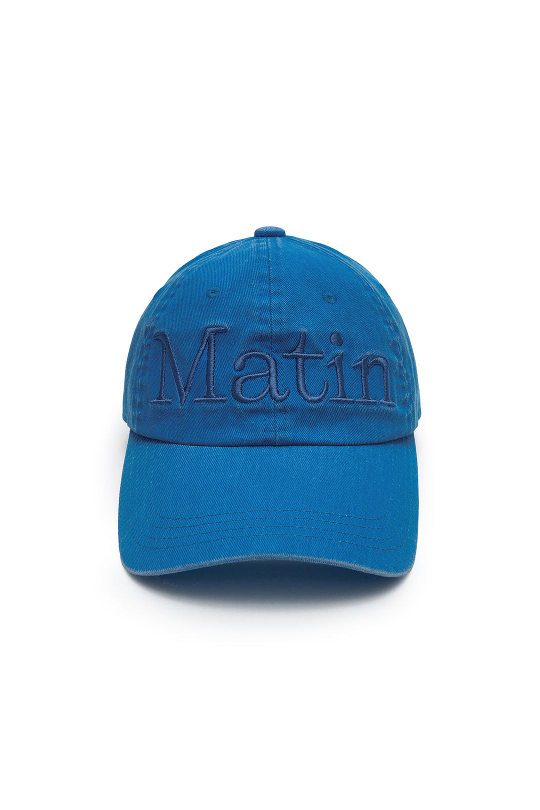 Matin Kim Logo Washed Ball Cap — Blue
