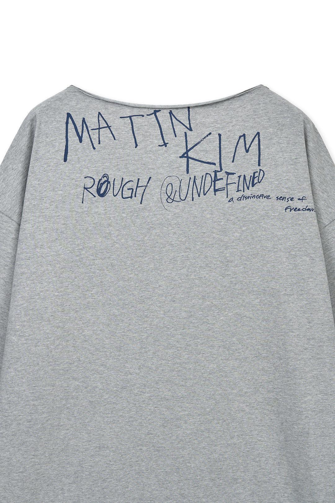 Matin Kim Raw Hem Boat Neck Top — Gray