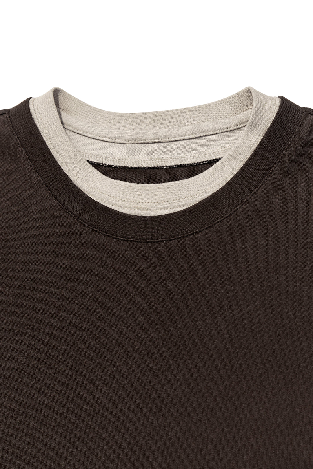 Matin Kim Color Point Layered Top — Brown