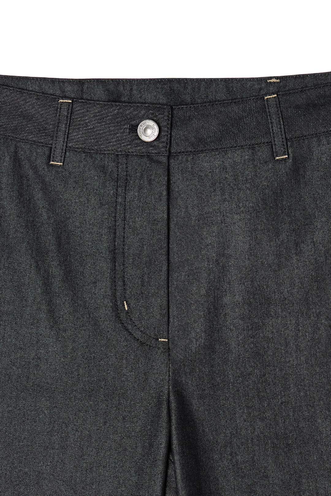 Matin Kim Back Tuck Detail Denim Pants — Black
