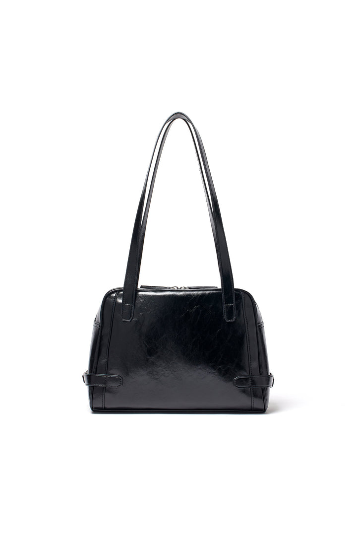 Matin Kim Biker Detail Square Shoulder Bag — Black