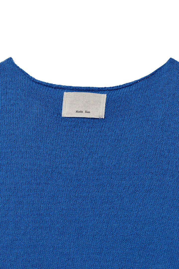 Matin Kim Punching Point Pullover — Light Blue