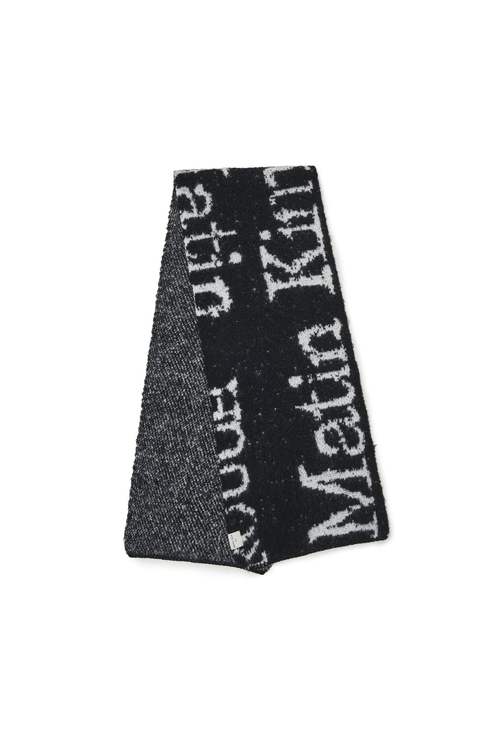 Matin Kim Cracked Logo Muffler — Black