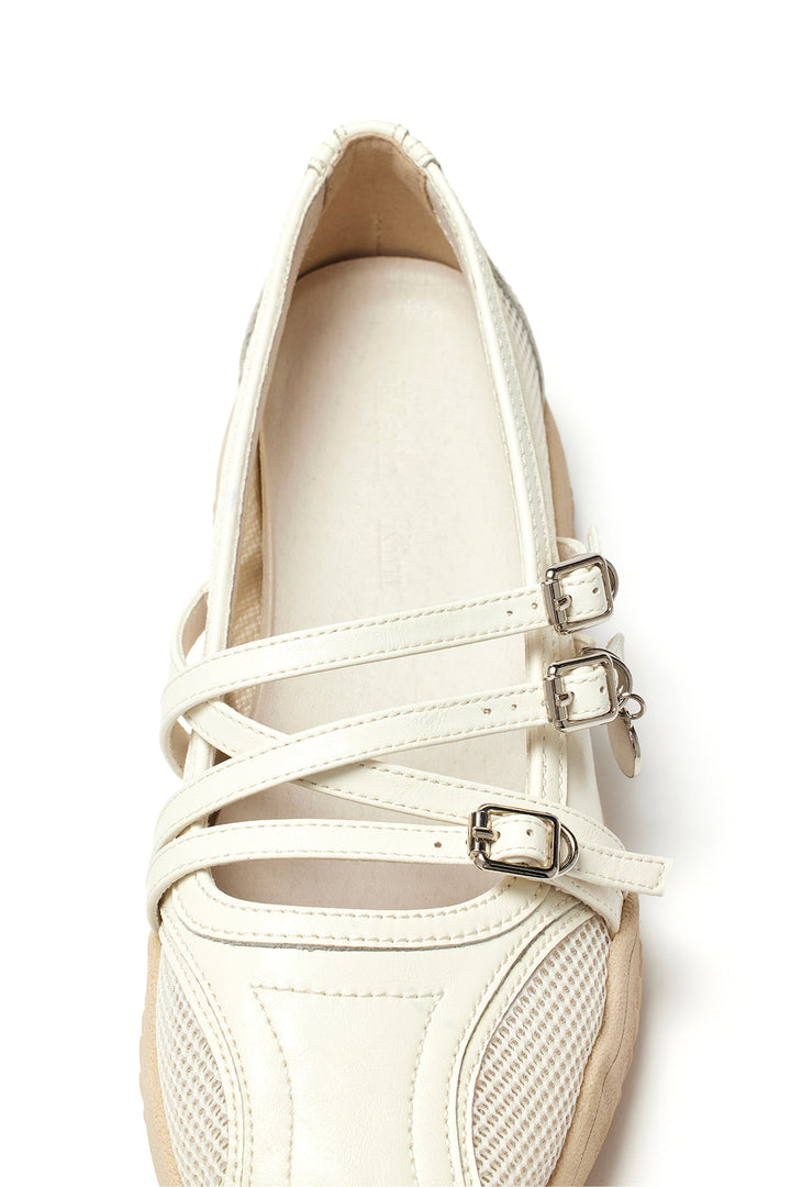 Matin Kim Mesh Mary Jane Sneaker — Ivory