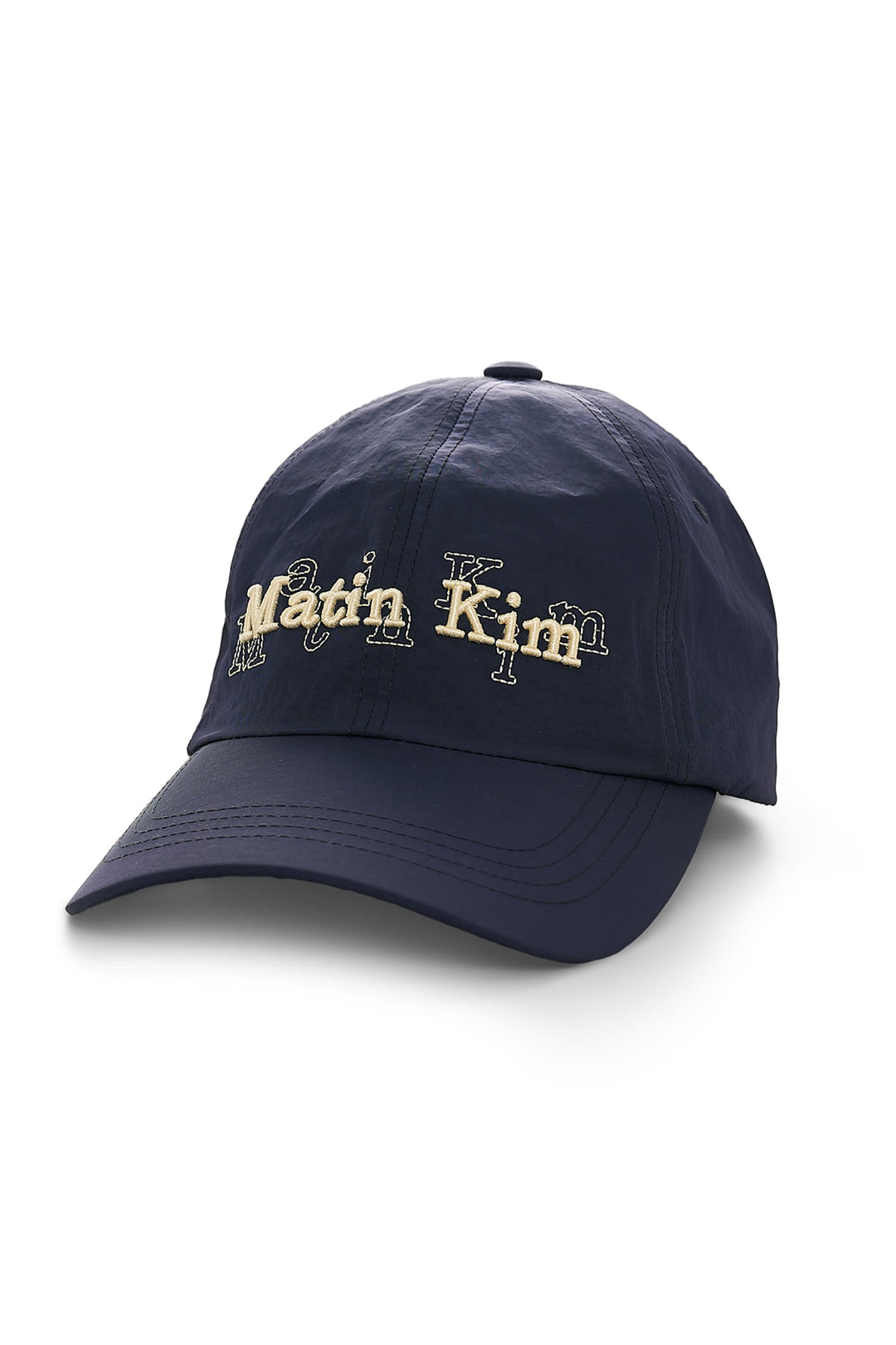Matin Kim Overlay Logo Ball Cap — Navy blue