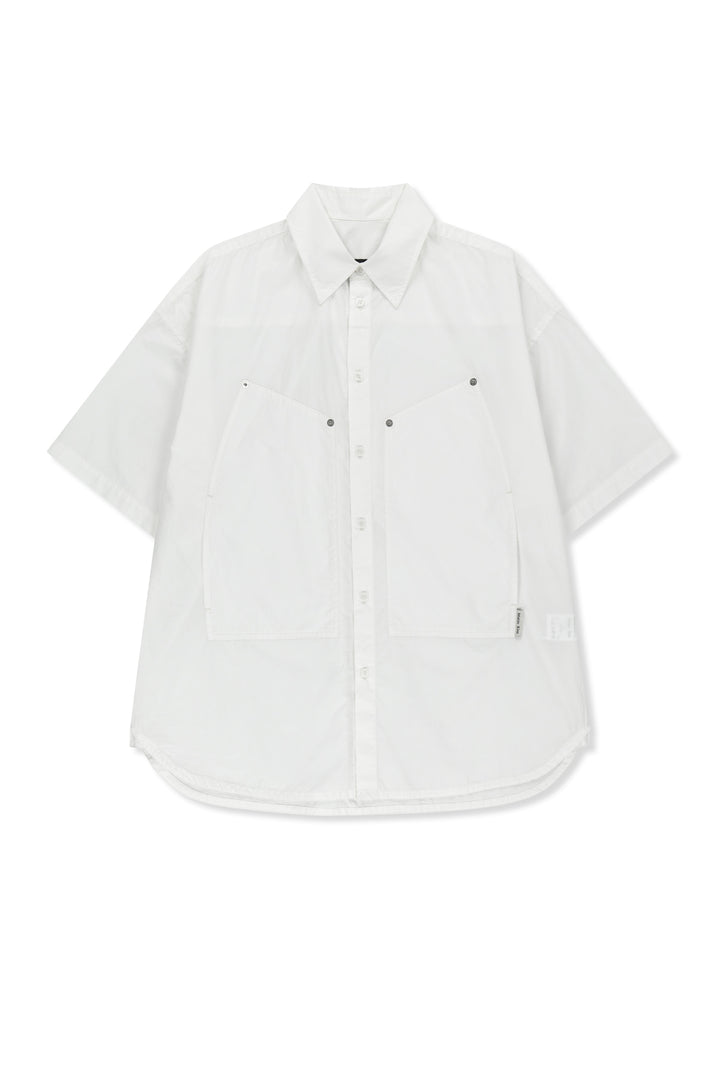 Matin Kim Half Sleeve Pocket Shirt — White