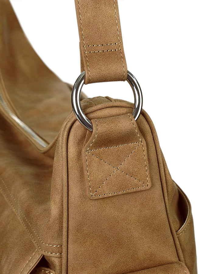 Stand Oil Joey Bag — Structured Crossbody — Camel