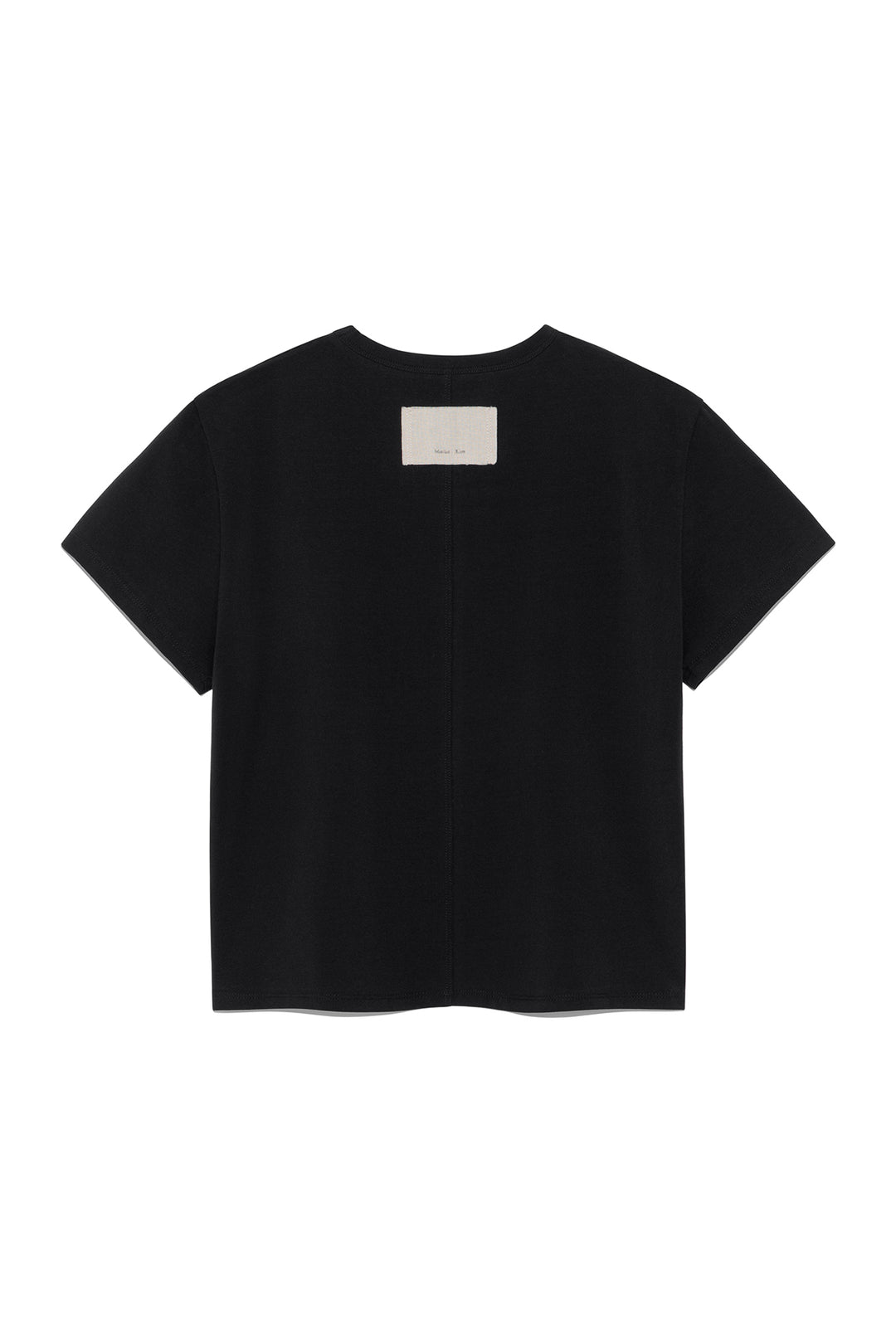 Matin Kim Stitch Printing Detail Crop Top — Black
