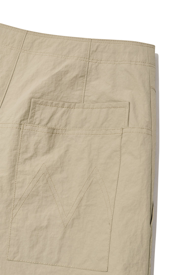 Matin Kim Nylon String Half Pants — Beige