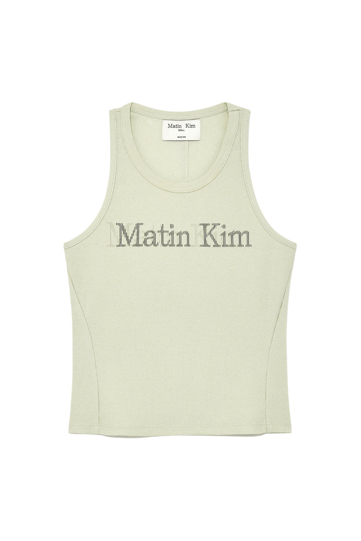 Matin Kim Vintage Logo Sleeveless Top — Green