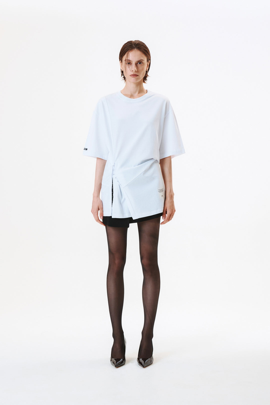 KIMMATIN Hook and Eye Point Two Way Top — White