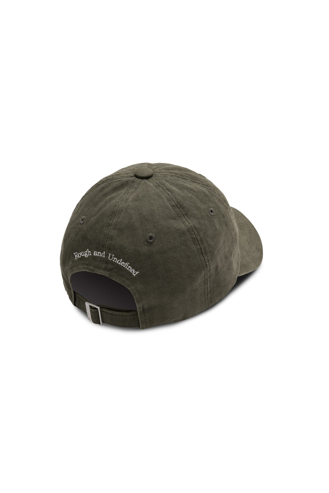 Matin Kim Herringbone Typo Ball Cap — Khaki