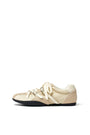 Matin Kim Cross Strap Suede Block Sneaker — Beige