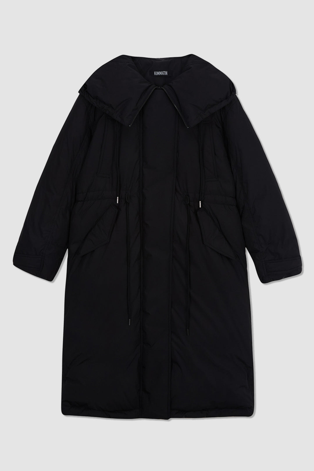 KIMMATIN Draw String Long Down Jumper — Black
