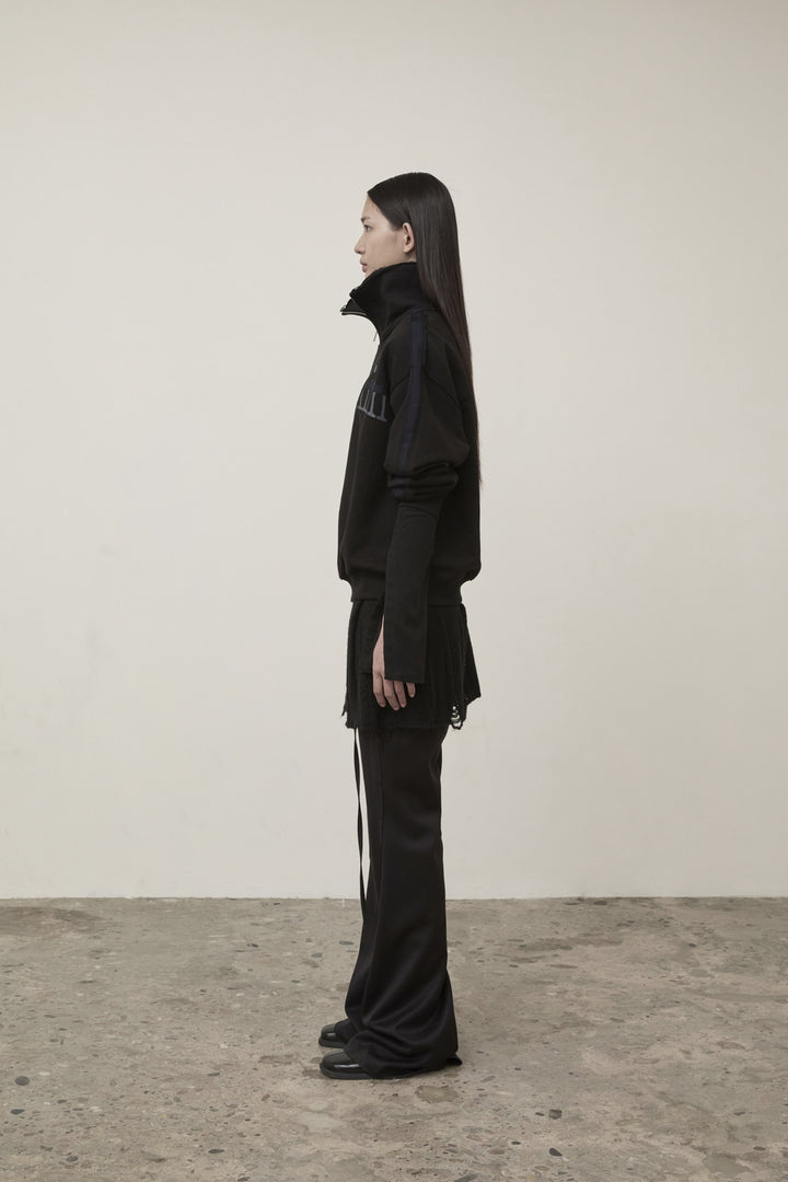 Matin Kim Cut Out Half Zip Sweatshirt — Black