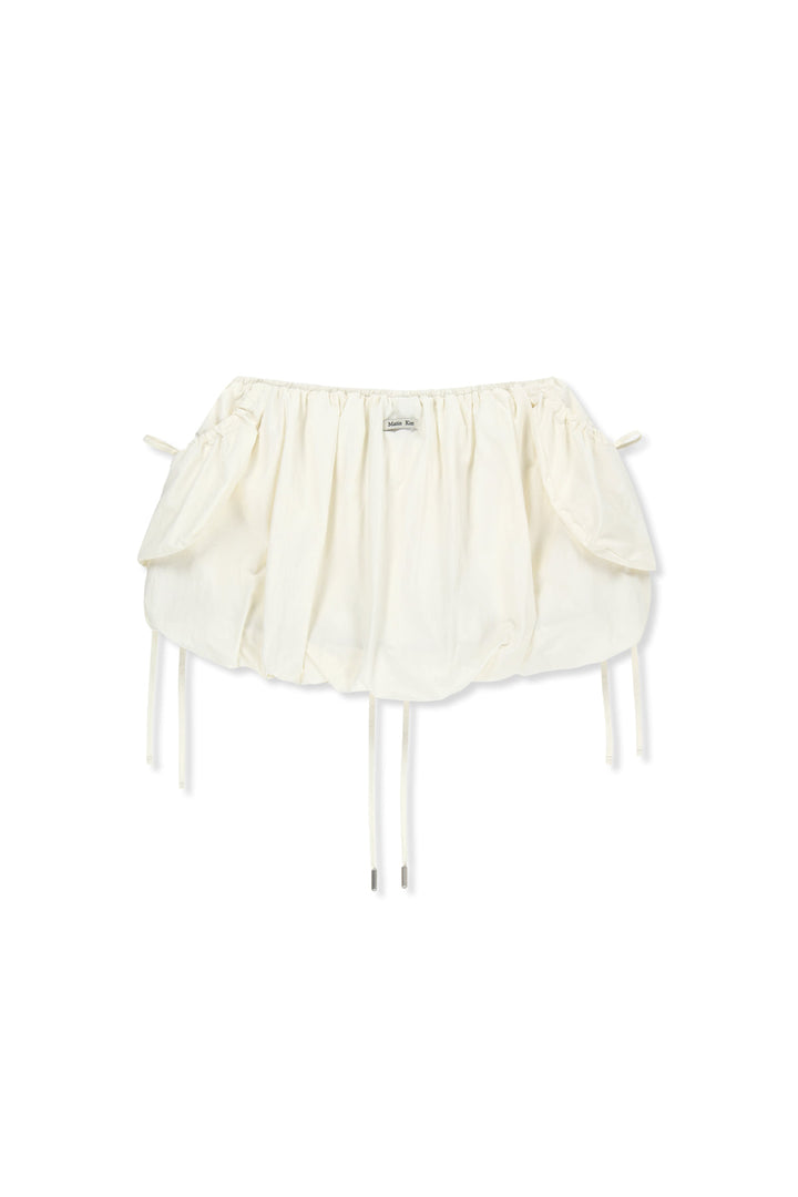 Matin Kim Strap Detail Balloon Skirt — Ivory