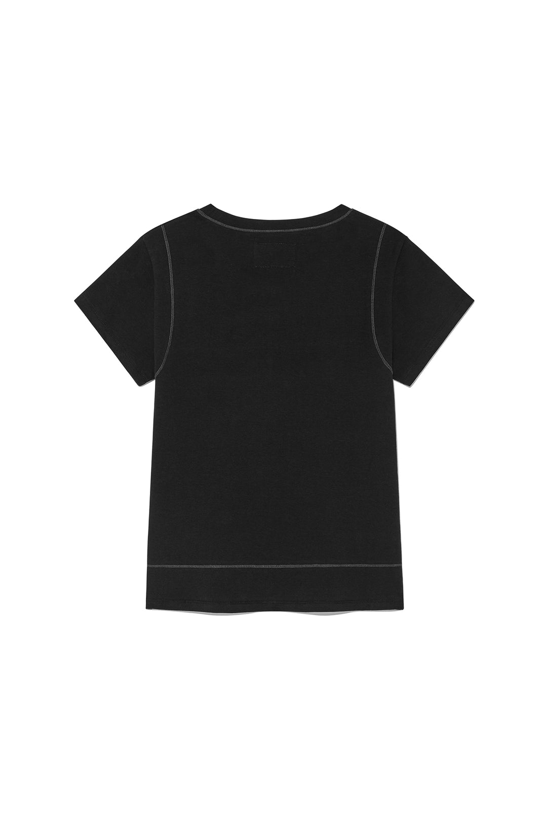 Matin Kim Stitch Point Small Logo Top — Black