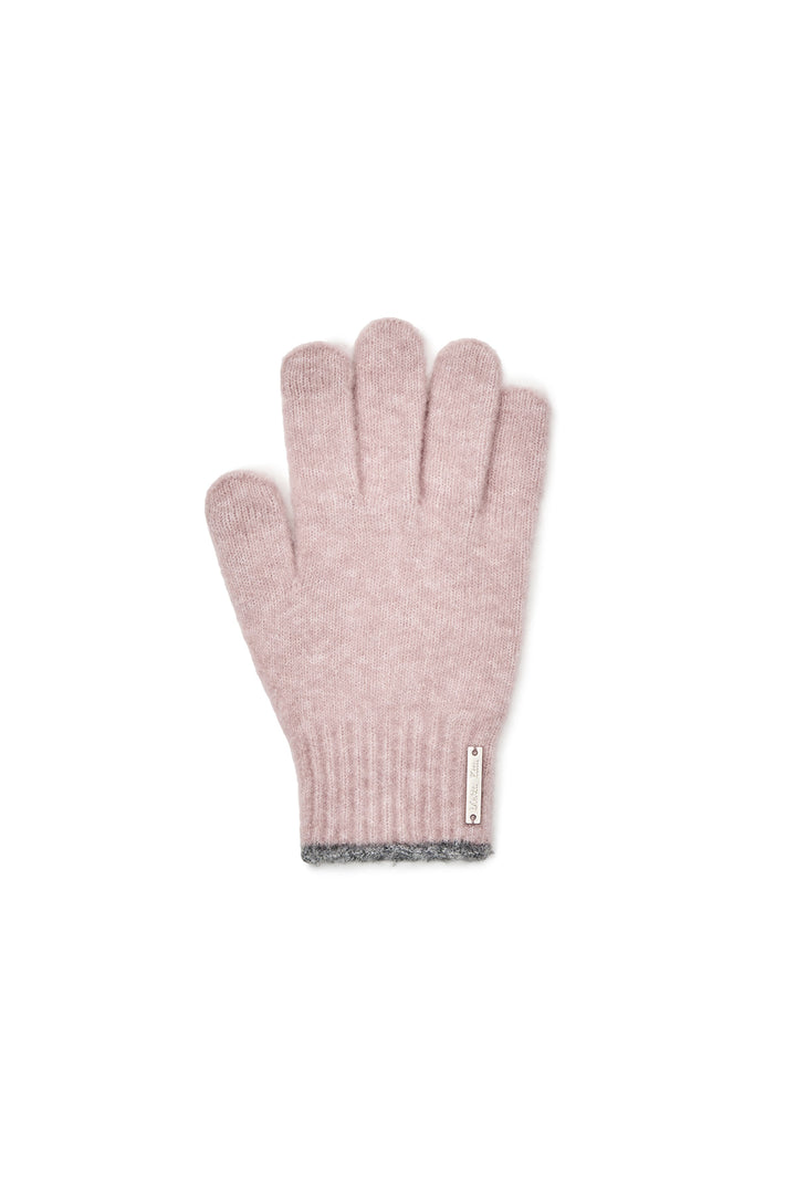 Matin Kim Boucle Knit Gloves — Pink