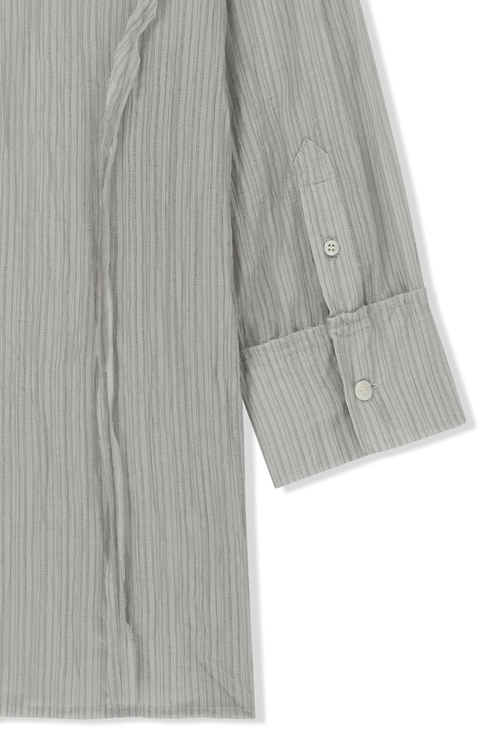 Matin Kim Raw Edge Crinkle Blouse — Light Grey