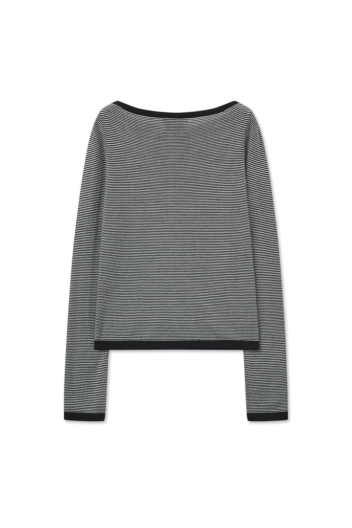 Matin Kim Essential Boat Neck Knit — Black