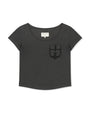 Matin Kim Pocket Point Slim Fit Top — Charcoal