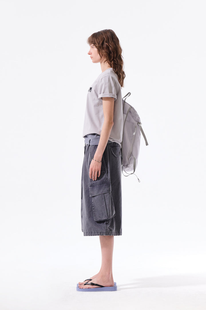 Matin Kim Applique Felt Logo Top — Gray