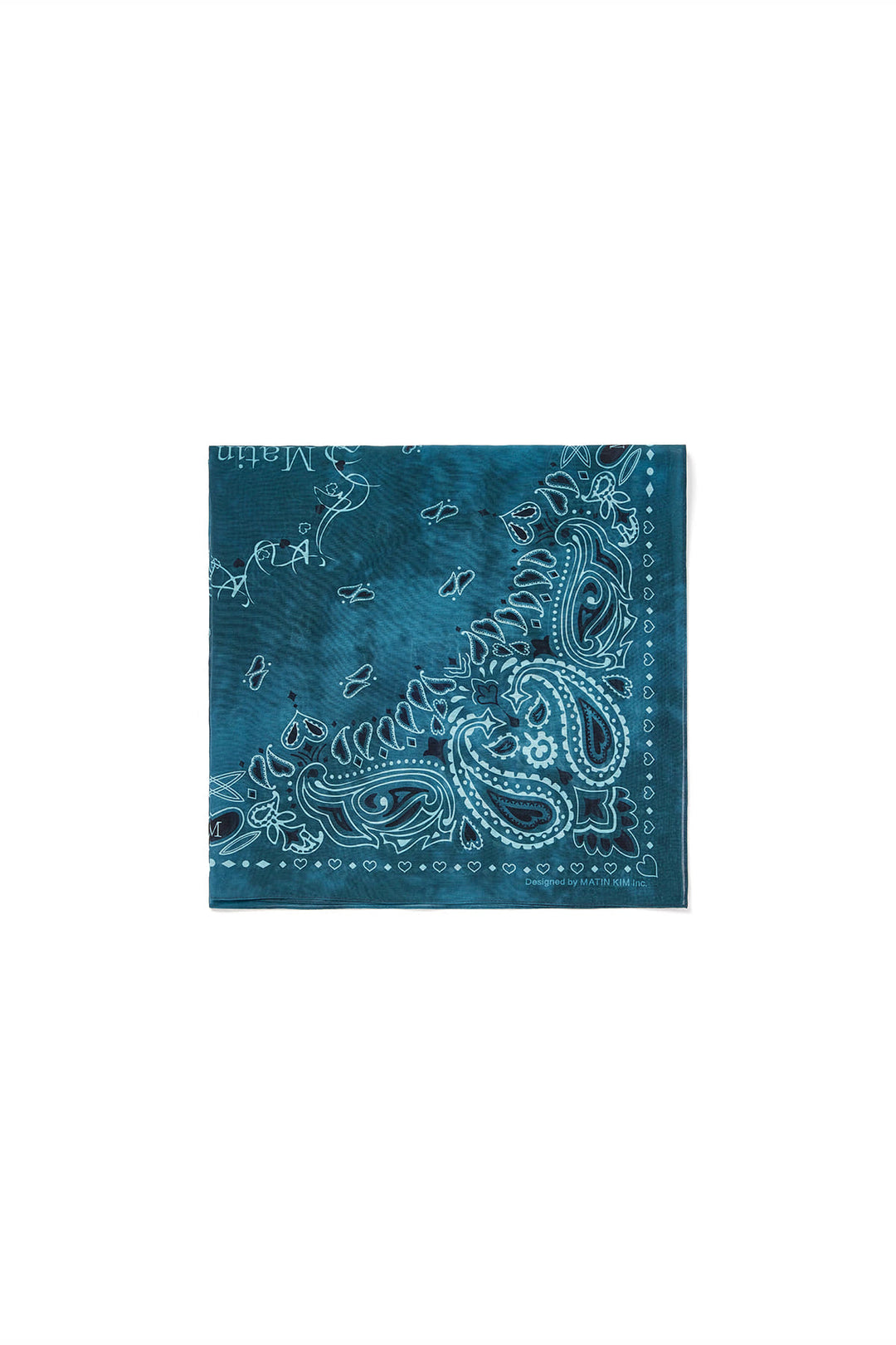 Matin Kim Vintage Printed Bandana — Navy blue