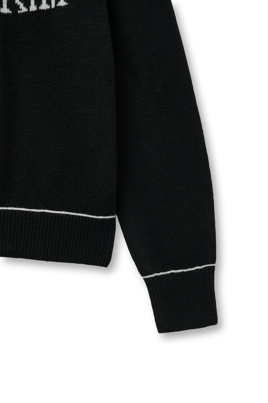 Matin Kim Color Trim Line Logo Pullover — Black