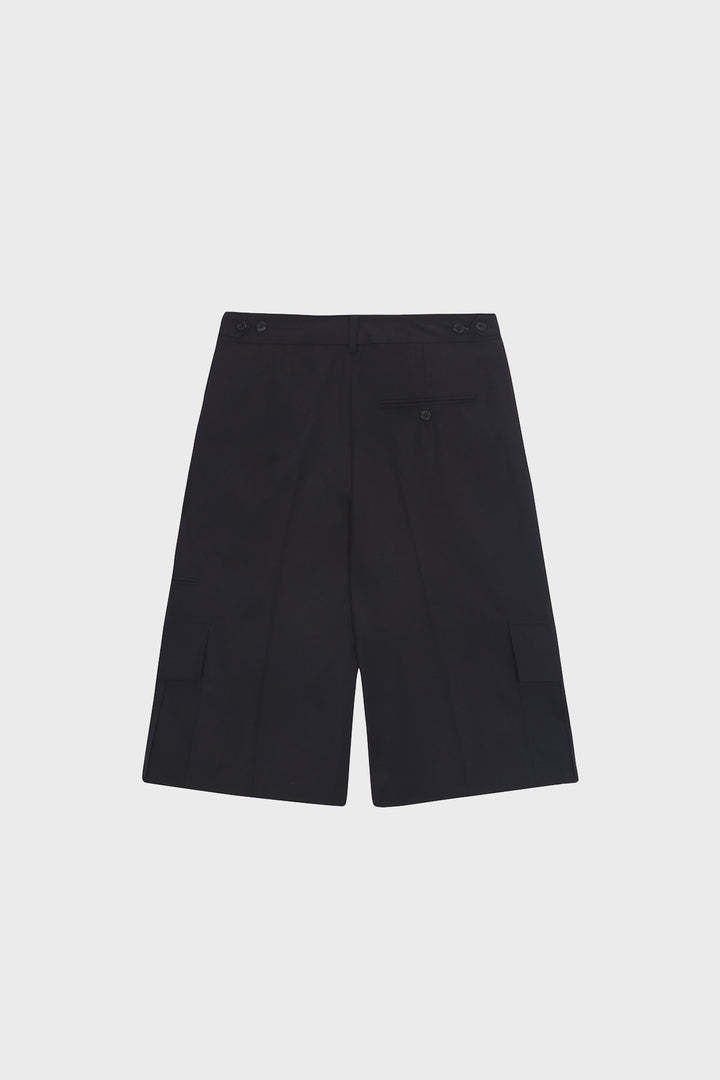 KIMMATIN Cargo Detail Bermuda Shorts — Black