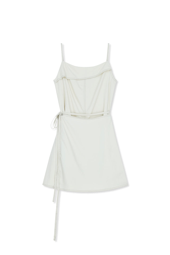 Matin Kim Sleeveless Wrap Dress — Cream