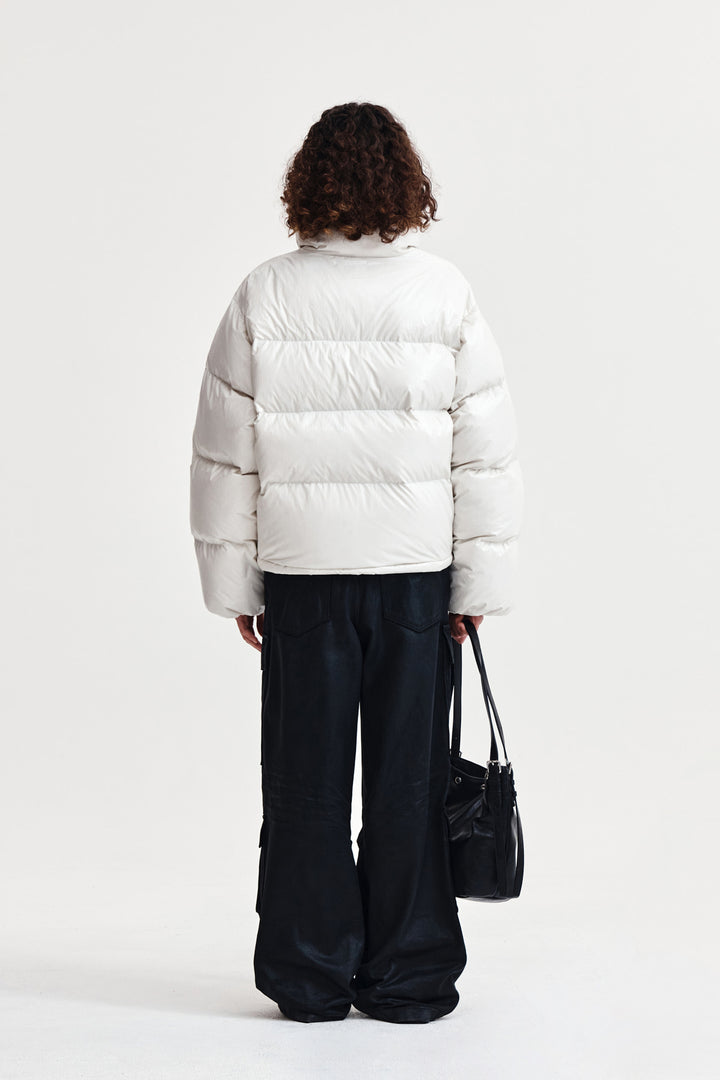Matin Kim Small Logo Volume Down Jumper — Ivory