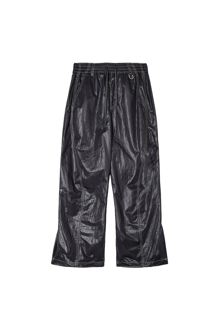 Matin Kim Glossy Banding Track Pants — Black