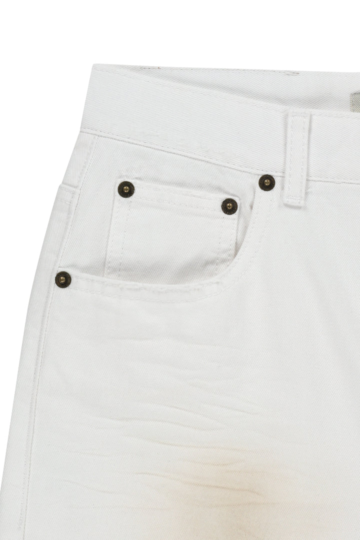 Matin Kim Carpenter Bermuda Denim — White