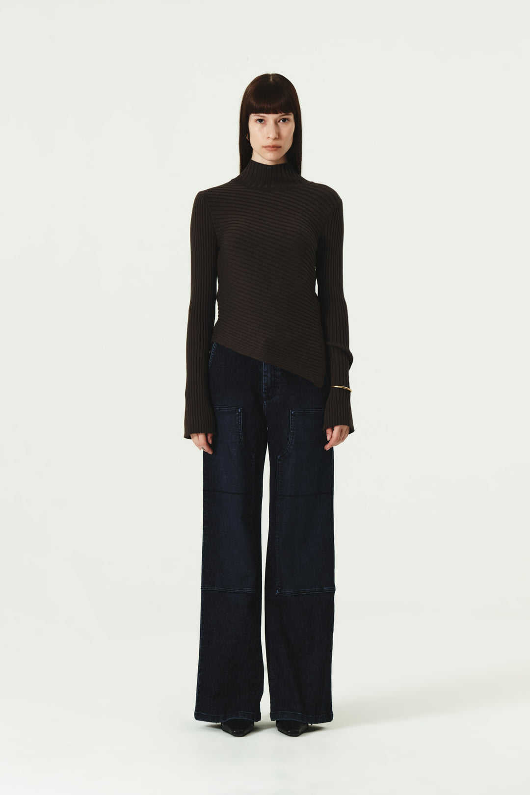 KIMMATIN Carpenter Velvet Denim Pants — Navy blue