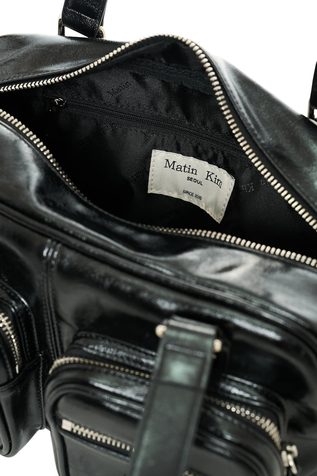 Matin Kim Double Pocket Brick Shoulder Bag — Black