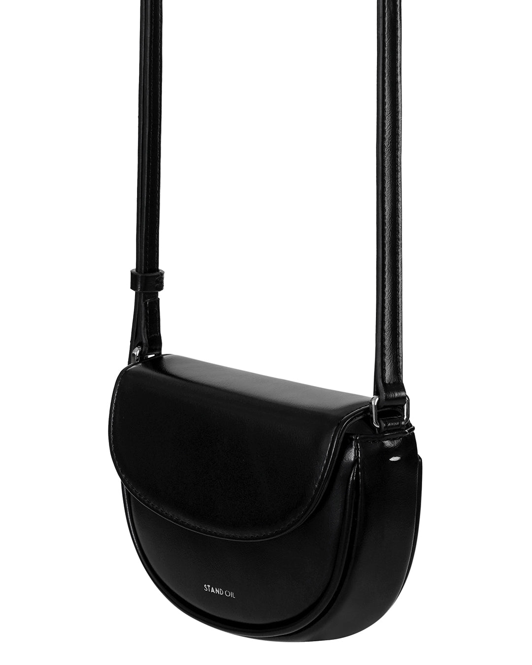 Stand Oil Mino Bag — Half-Moon Crossbody — Black