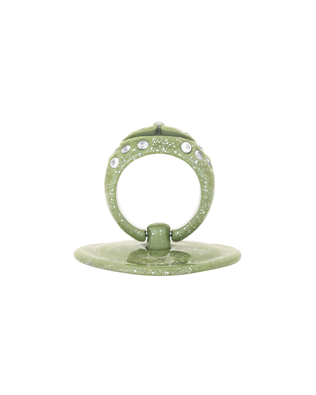 Stand Oil Princess Bear Grip Ring — Glitter Green