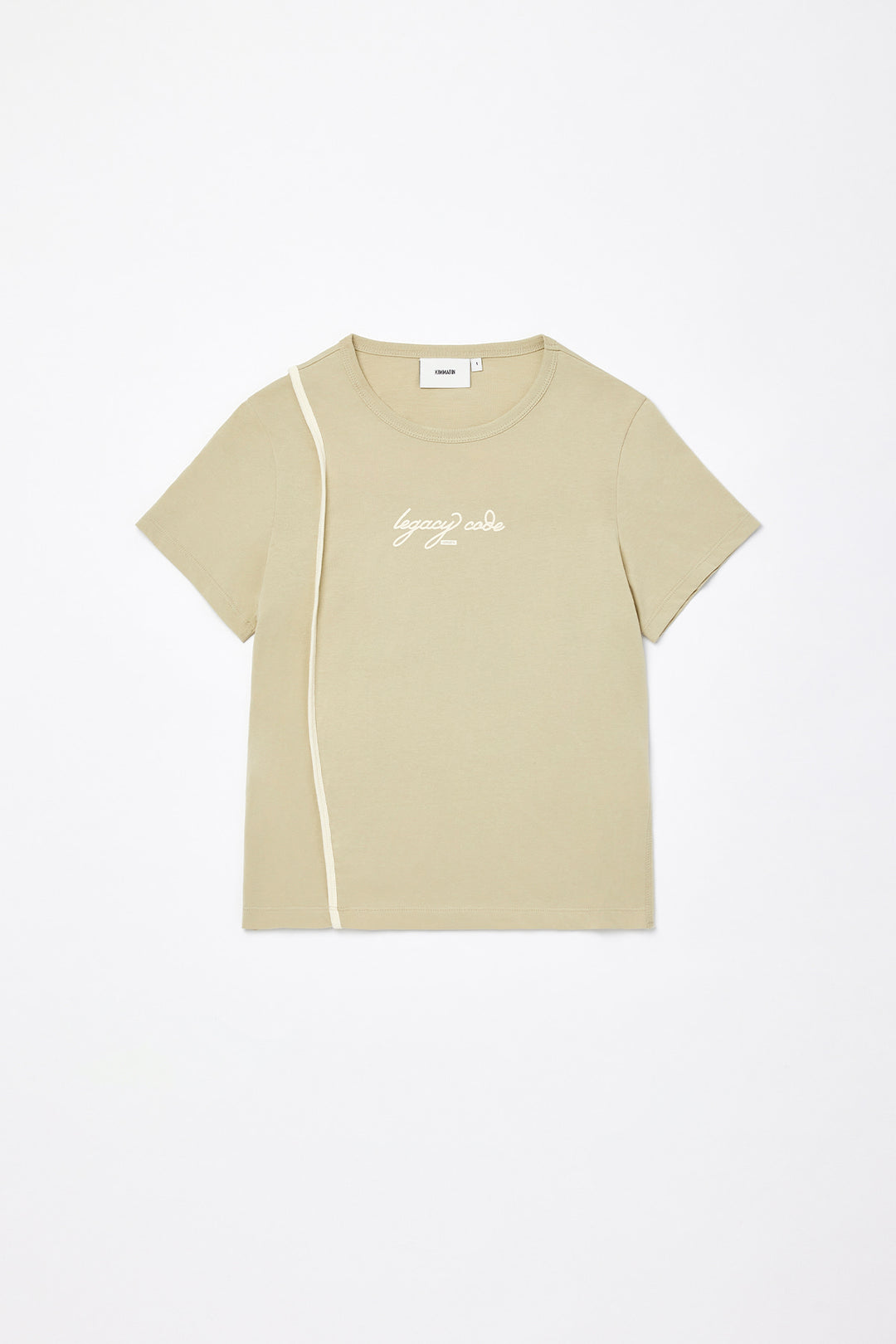 KIMMATIN Back Slit Slim Top in Light — Khaki
