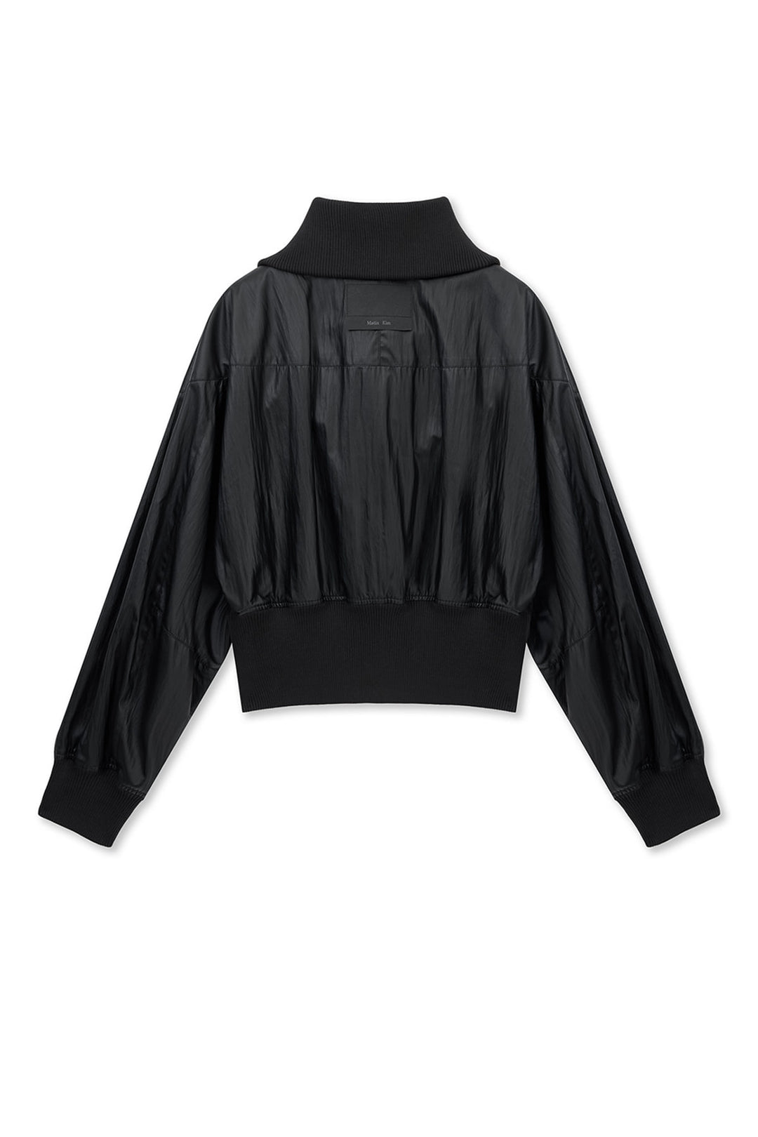 Matin Kim Shine Crinkle Zip Blouson — Black