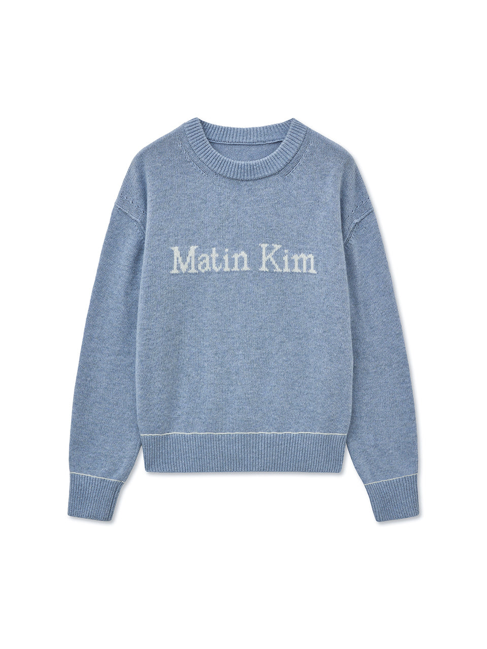 Matin Kim Color Trim Line Logo Pullover — Pink