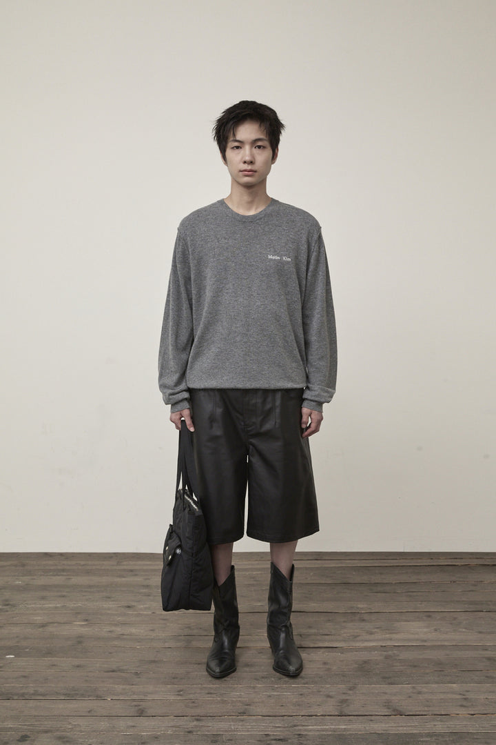 Matin Kim Cashmere Blended Round Knit — Gray