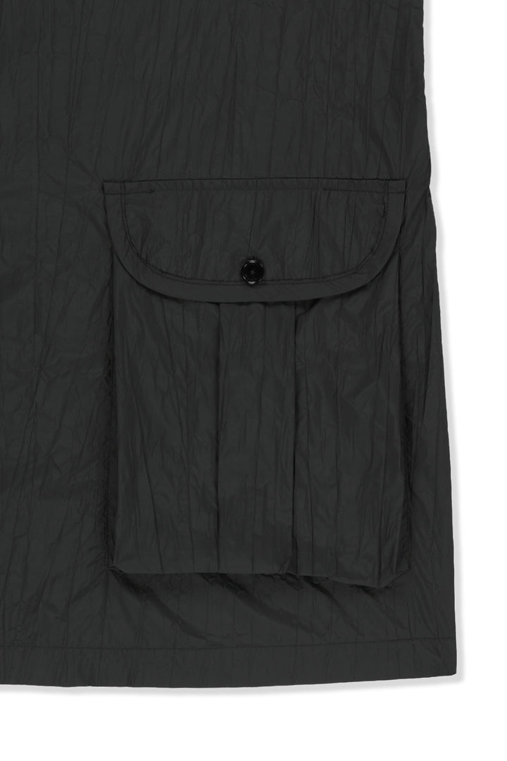 Matin Kim Raw Edge Patch Pocket Sleeveless Dress — Black
