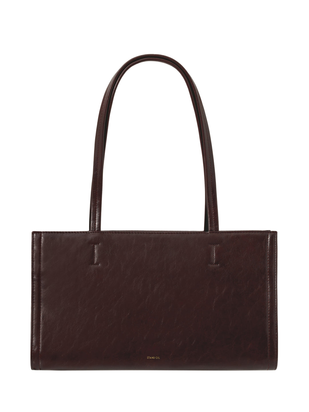 Stand Oil Oblong Bag — Structured Shoulder — Maroon