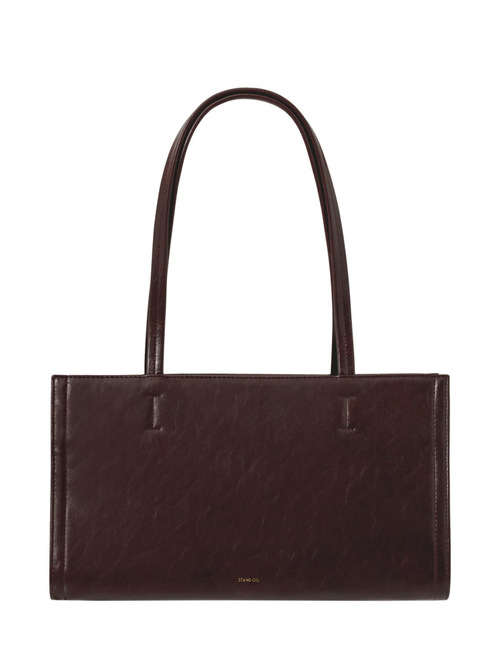 Stand Oil Oblong Bag — Structured Shoulder — Maroon