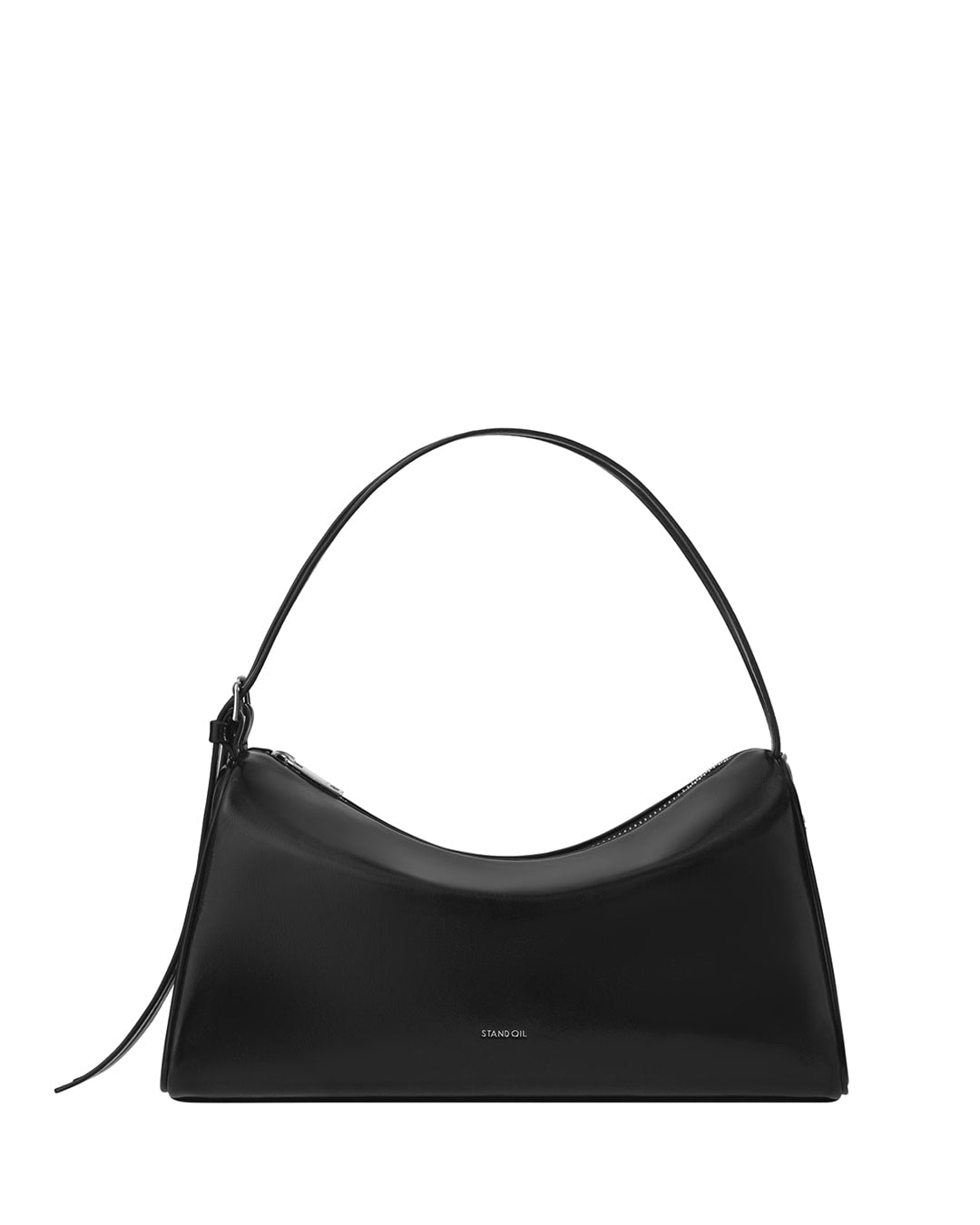 Stand Oil Melly Bag — Glossy Wrinkle Leather — Black